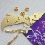 Значок Genhsin Impact Геншин Імпакт Ке Цин пір'їнка фігурний з застібкою-піном ПИН-0012-13