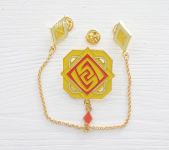 Значок Genhsin Impact Геншин Імпакт Чжун Лі Око бога фігурний з застібкою-піном ПИН-0012-15