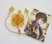 Значок Genhsin Impact Геншин Імпакт Чжун Лі Око бога фігурний з застібкою-піном ПИН-0012-15