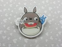БУЛ-0014-02 Значок акриловый фигурный Totoro тоторо с арбузиком