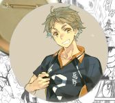  000096 круглый значок Haikyuu!! Волейбол!!