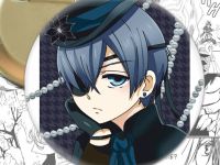 круглый значок Сиэль Темный дворецкий Black Butler 000406 