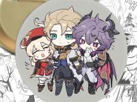 Значок Альбедо, Клі та Дурін Геншин Імпакт Genshin Impact 004456 