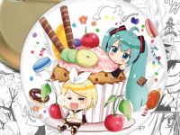 Значок Хацуне Міку з Кагаміне Рін Project Sekai 004467 Круглий 