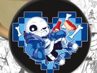 Значок Sans Undertale 001023 Круглий