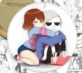 Значок Андертєйл Фриск и Санс Undertale Frisk Sans 001024
