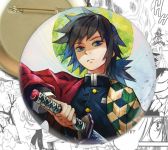 Значок круглый аниме Клинок, рассекающий демонов Demon Slayer 001937