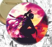 Значок круглый аниме Клинок, рассекающий демонов Demon Slayer 001942