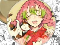 Значок круглый аниме Клинок, рассекающий демонов Demon Slayer 001944