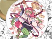 Значок Міцурі Клинок, що розтинає демонів Demon Slayer 001951 Круглий