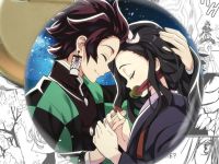 круглый аниме значок Клинок, рассекающий демонов Demon Slayer 001953 