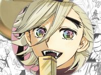 Круглый значок Доума Клинок, рассекающий демонов  Demon Slayer 001974