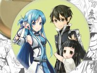 Значок Майстер меча онлайн Sword Art Online Кіріто, Юї, Асуна 002210