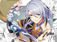 Значок Геншин Імпакт Аято Genshin Impact 002512