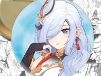 Значок Геншин Імпакт Шень Хе Genshin Impact 002607