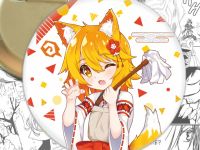 круглый значок The Helpful Fox Senko-san 002655 