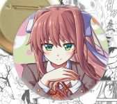 круглый значок Моника Doki Doki Literature Club! 002676 
