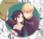 круглый значок Синомия и Миюки Kaguya-sama: Love Is War 002694 