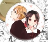 круглый значок Синомия и Миюки Kaguya-sama: Love Is War 002695 