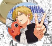 круглый значок Человек-бензопила Chainsaw Man 002807 