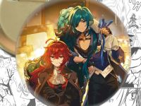 Значок Геншин Імпакт Кейа та Ділюк Genshin Impact 002841