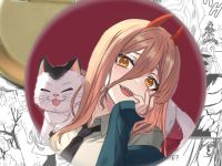 круглый значок Пауэр Человек-бензопила Chainsaw Man 002881 