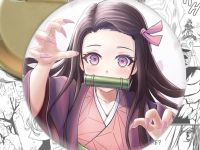 круглый аниме значок Клинок, рассекающий демонов Demon Slayer 002902 