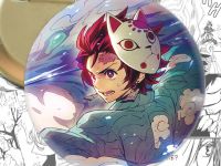 круглый аниме значок Клинок, рассекающий демонов Demon Slayer 002903 