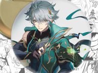 Значок Аль-Хайтам Genshin Impact 002932 Круглий