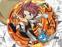 круглый значок Нацу и Хэппи Хвост Феи Fairy Tail  002956 