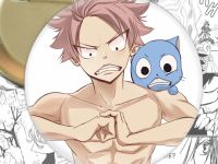 круглый значок Нацу и Хэппи Хвост Феи Fairy Tail  002958 