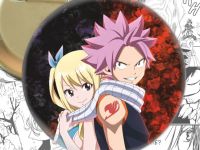 круглый значок Нацу и Люси Хвост Феи Fairy Tail  002962 