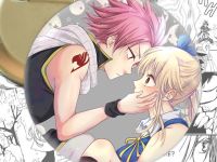 круглый значок Нацу и Люси Хвост Феи Fairy Tail  002963 