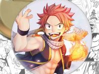 круглый значок Нацу Хвост Феи Fairy Tail  002976 