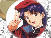 Круглый значок аниме Evangelion Мисато Кацураги 003067