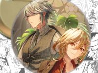 Значок Аль-Хайтам та Кавех Genshin Impact 003076 Круглий