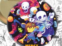 Круглый значок Санс и Папирус Undertale 003087