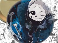 Значок Санс Undertale 003092 Круглий