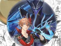 Значок Тарталья Genshin Impact 003106 Круглий