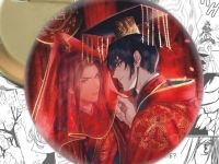 Значок Хаскі та його Вчитель Білий Кіт 003157