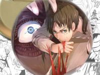 Круглый значок Эрен Атака Титанов Attack on Titan 003171