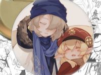 Значок Геншин Імпакт Альбедо з Клі Genshin Impact 003307