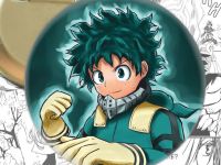 Круглый значок Boku no Hero Academia Изуку Мидория Моя геройская академия 003313