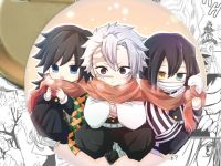 Значок Клинок, що розтинає демонів Demon Slayer 003331 Круглий