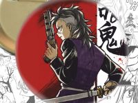 Круглый значок Клинок, рассекающий демонов Demon Slayer 003350