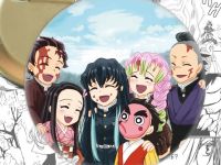 Круглый значок Клинок, рассекающий демонов Demon Slayer 003360