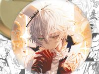 Значок Гоголь Bungo Stray Dogs 003650 Круглий