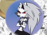 Круглый значок Адский Босс Helluva Boss 003662