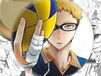 Круглый значок Haikyuu!! Цукишима Волейбол!! 003788