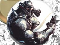 Круглый значок Альфонс Элрик Fullmetal Alchemist 003825 